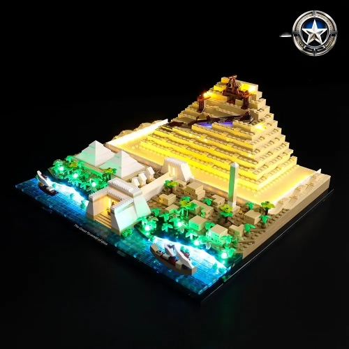 Premium Light Kit For Great Pyramid Of Giza Model 21058 Enhanced Building Accessory Set
