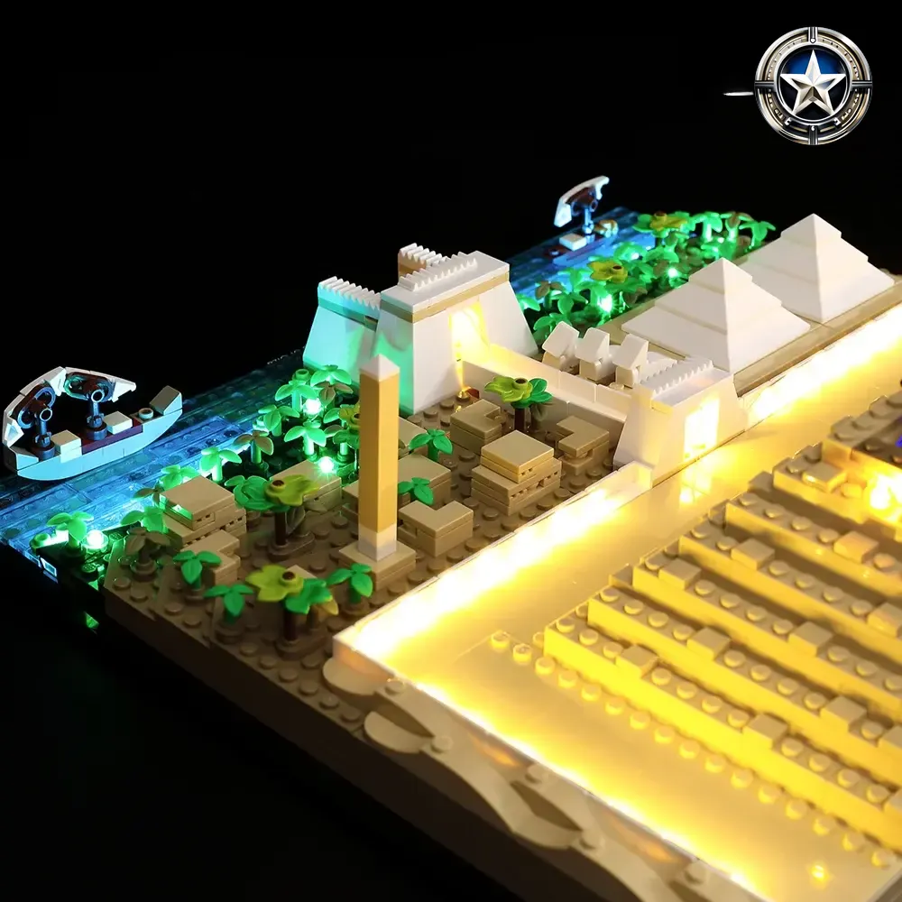 Premium Light Kit For Great Pyramid Of Giza Model 21058 Enhanced Building Accessory Set Premium Light Kit For Great Pyramid Of Giza Model 21058 Enhanced Building Accessory Set