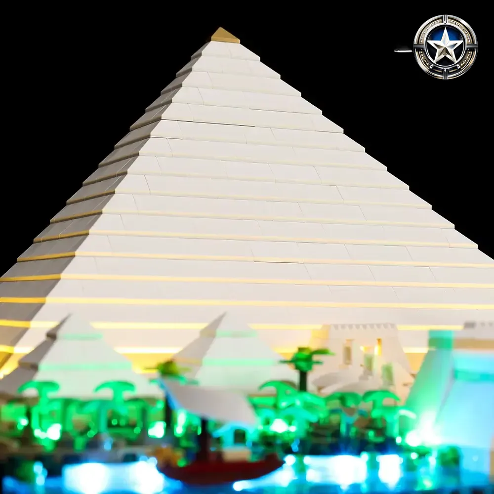 Premium Light Kit For Great Pyramid Of Giza Model 21058 Enhanced Building Accessory Set Premium Light Kit For Great Pyramid Of Giza Model 21058 Enhanced Building Accessory Set