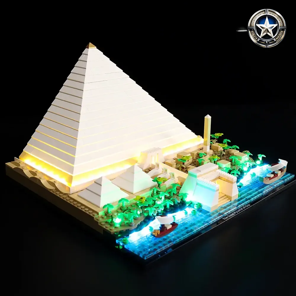 Premium Light Kit For Great Pyramid Of Giza Model 21058 Enhanced Building Accessory Set Premium Light Kit For Great Pyramid Of Giza Model 21058 Enhanced Building Accessory Set