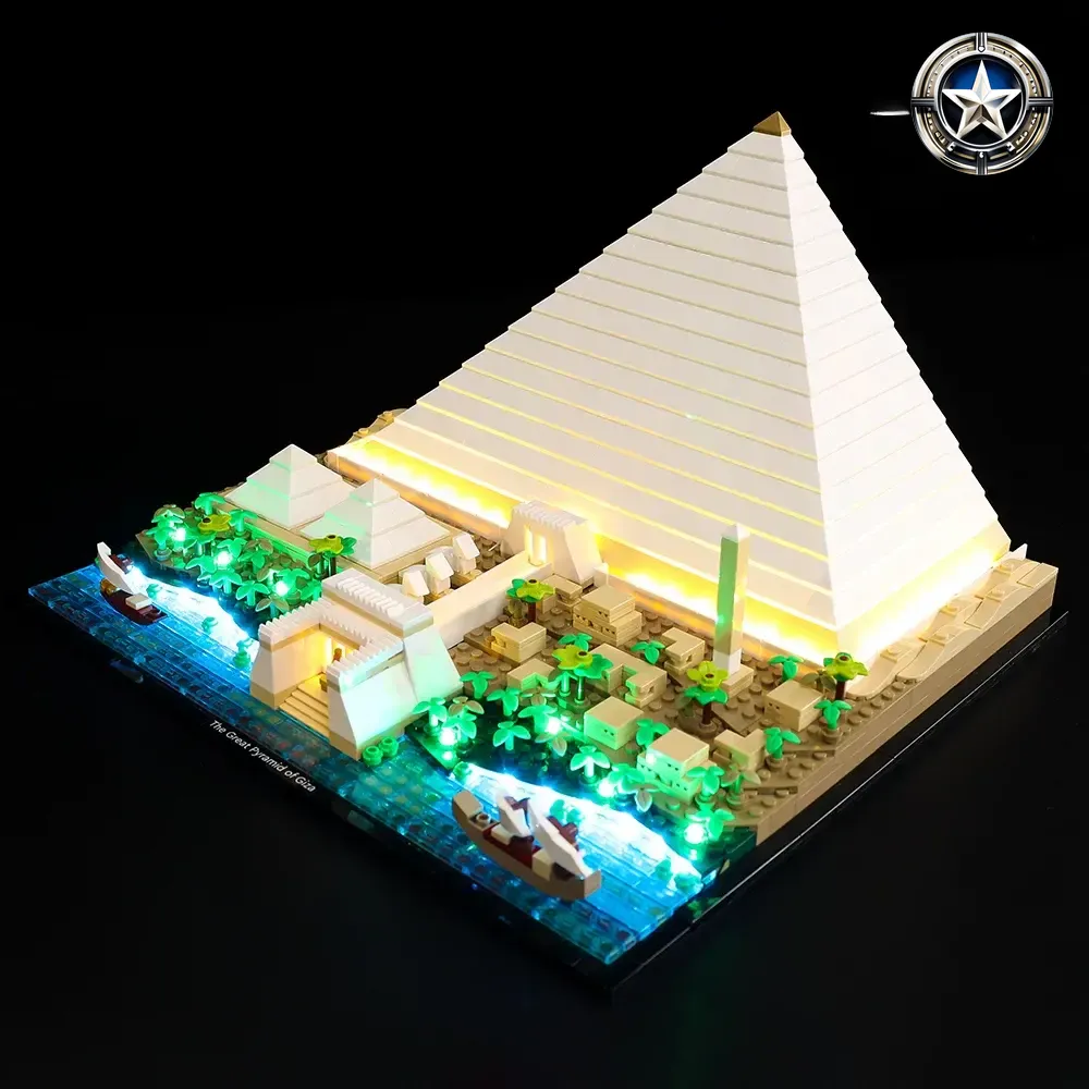 Premium Light Kit For Great Pyramid Of Giza Model 21058 Enhanced Building Accessory Set Premium Light Kit For Great Pyramid Of Giza Model 21058 Enhanced Building Accessory Set