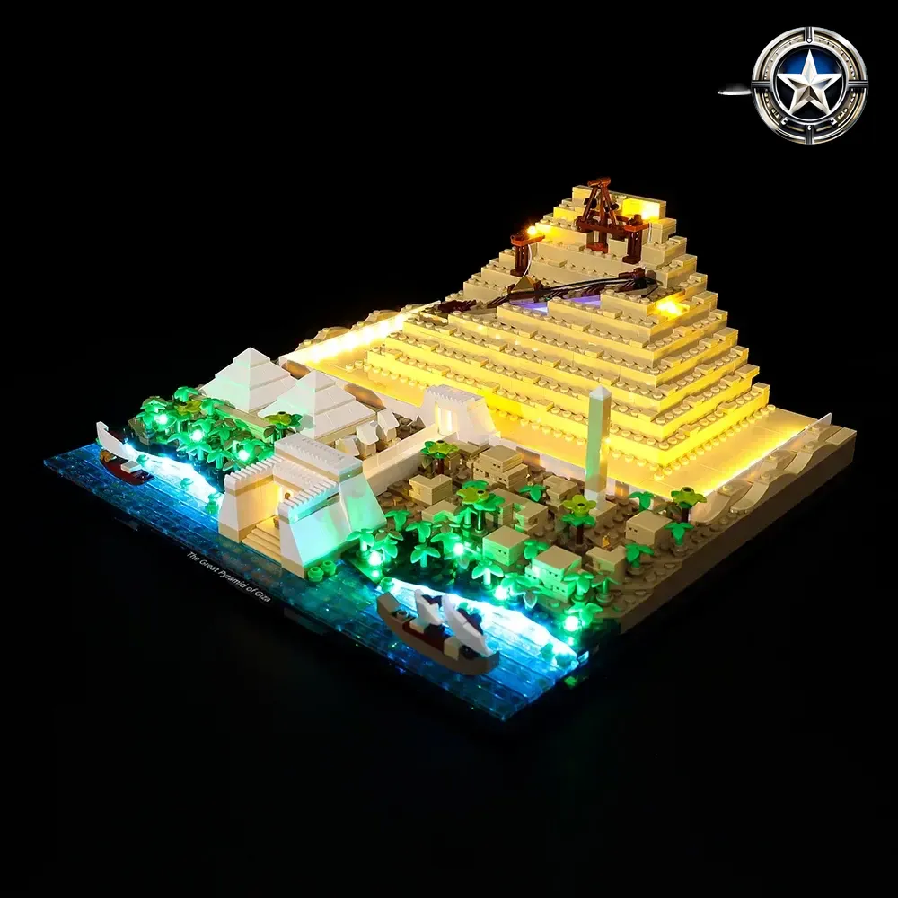 Premium Light Kit For Great Pyramid Of Giza Model 21058 Enhanced Building Accessory Set Premium Light Kit For Great Pyramid Of Giza Model 21058 Enhanced Building Accessory Set