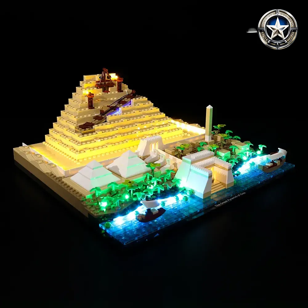 Premium Light Kit For Great Pyramid Of Giza Model 21058 Enhanced Building Accessory Set Premium Light Kit For Great Pyramid Of Giza Model 21058 Enhanced Building Accessory Set