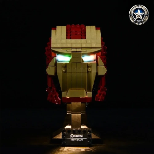 Iron Man Helmet Lighting Accessory Kit for Model 76165 Enhanced Display