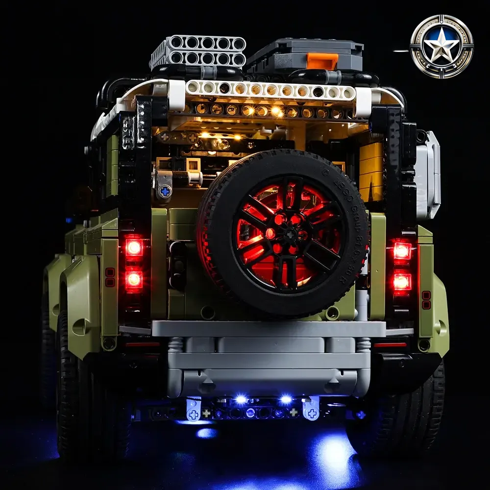 Land Rover Defender 42110 Compatible Light Kit Updated Version for Enhanced Vehicle Lighting Land Rover Defender 42110 Compatible Light Kit Updated Version for Enhanced Vehicle Lighting
