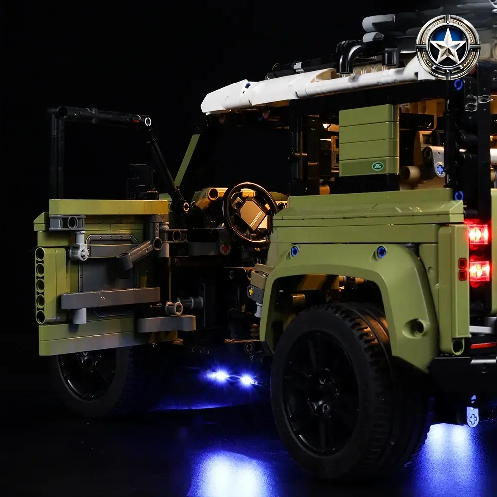 Land Rover Defender 42110 Compatible Light Kit Updated Version for Enhanced Vehicle Lighting Land Rover Defender 42110 Compatible Light Kit Updated Version for Enhanced Vehicle Lighting