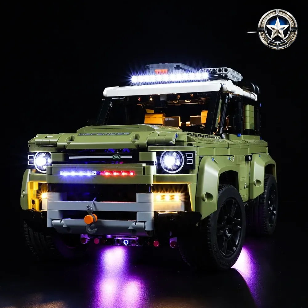 Land Rover Defender 42110 Compatible Light Kit Updated Version for Enhanced Vehicle Lighting Land Rover Defender 42110 Compatible Light Kit Updated Version for Enhanced Vehicle Lighting