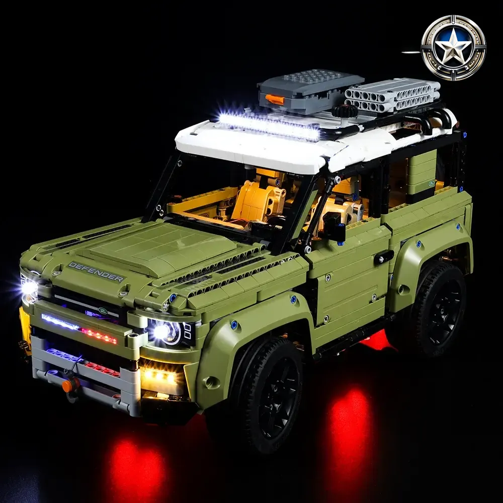 Land Rover Defender 42110 Compatible Light Kit Updated Version for Enhanced Vehicle Lighting Land Rover Defender 42110 Compatible Light Kit Updated Version for Enhanced Vehicle Lighting