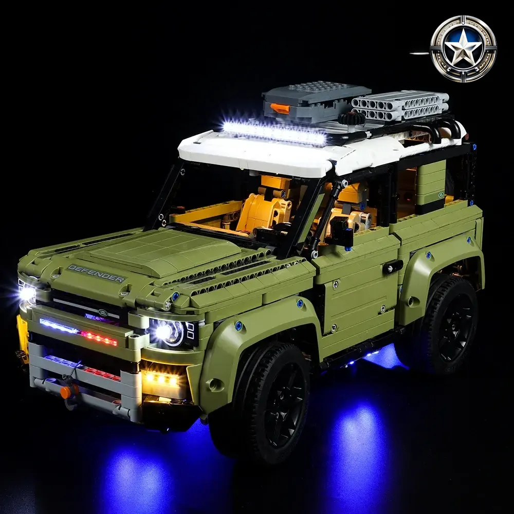 Land Rover Defender 42110 Compatible Light Kit Updated Version for Enhanced Vehicle Lighting Land Rover Defender 42110 Compatible Light Kit Updated Version for Enhanced Vehicle Lighting