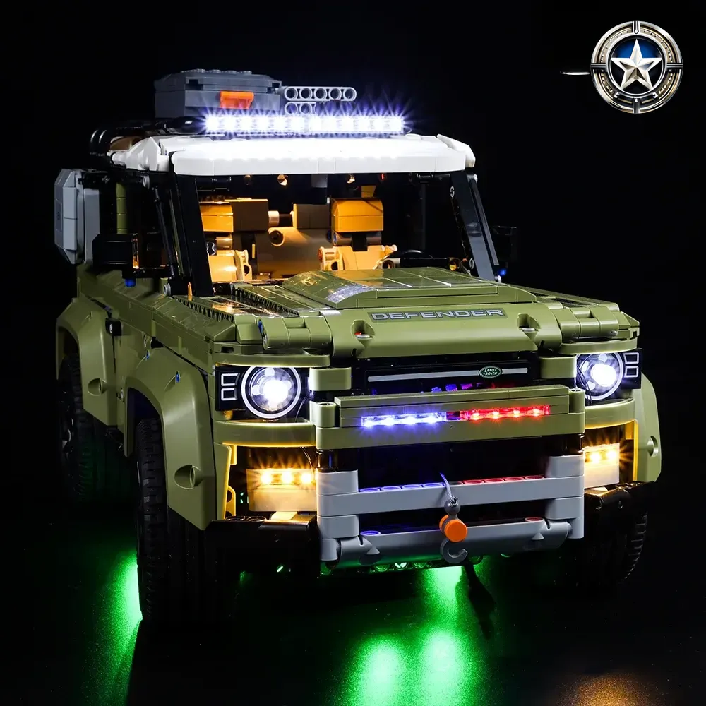 Land Rover Defender 42110 Compatible Light Kit Updated Version for Enhanced Vehicle Lighting Land Rover Defender 42110 Compatible Light Kit Updated Version for Enhanced Vehicle Lighting