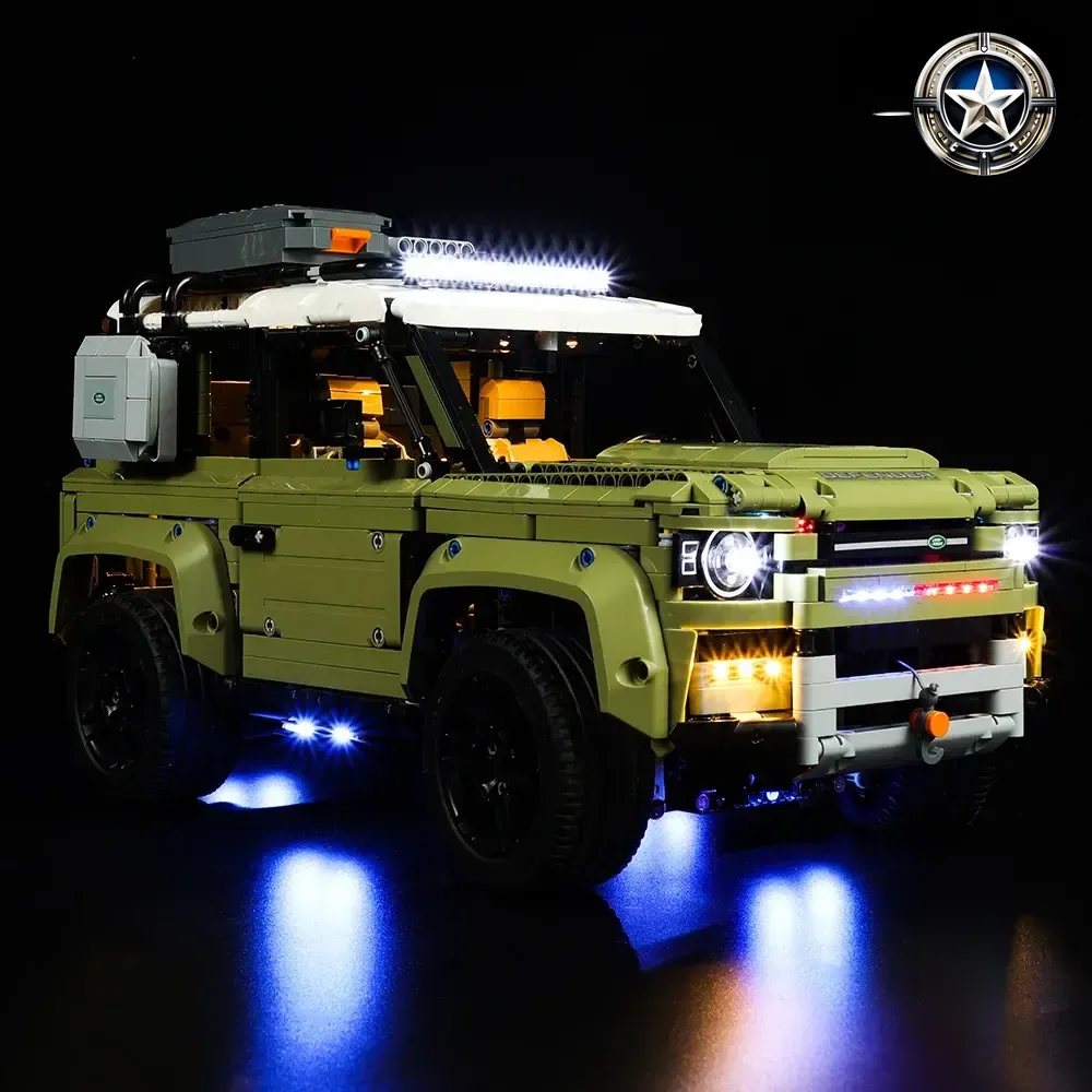 Land Rover Defender 42110 Compatible Light Kit Updated Version for Enhanced Vehicle Lighting Land Rover Defender 42110 Compatible Light Kit Updated Version for Enhanced Vehicle Lighting