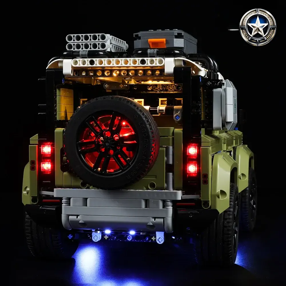Land Rover Defender 42110 Compatible Light Kit Updated Version for Enhanced Vehicle Lighting Land Rover Defender 42110 Compatible Light Kit Updated Version for Enhanced Vehicle Lighting