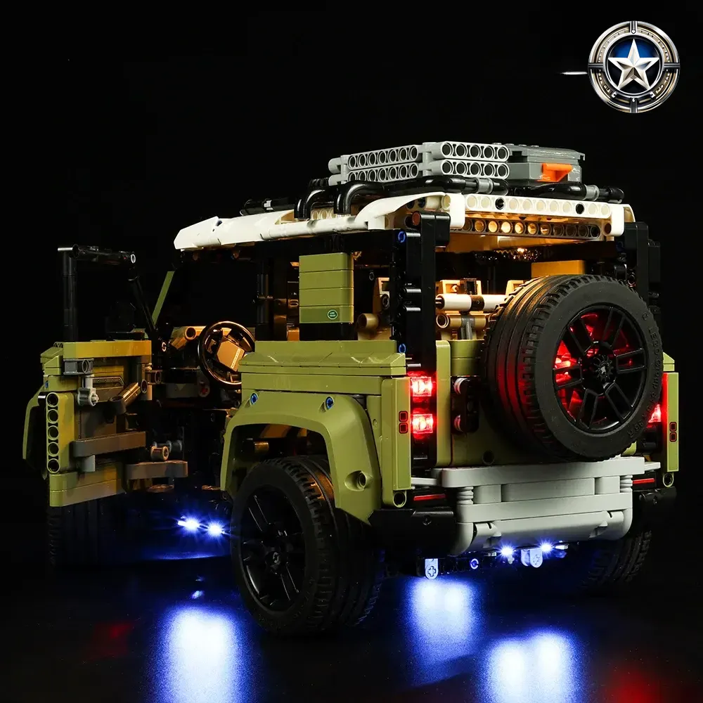 Land Rover Defender 42110 Compatible Light Kit Updated Version for Enhanced Vehicle Lighting Land Rover Defender 42110 Compatible Light Kit Updated Version for Enhanced Vehicle Lighting
