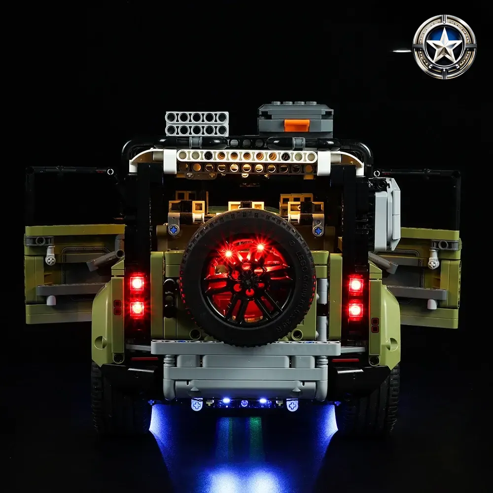 Land Rover Defender 42110 Compatible Light Kit Updated Version for Enhanced Vehicle Lighting Land Rover Defender 42110 Compatible Light Kit Updated Version for Enhanced Vehicle Lighting