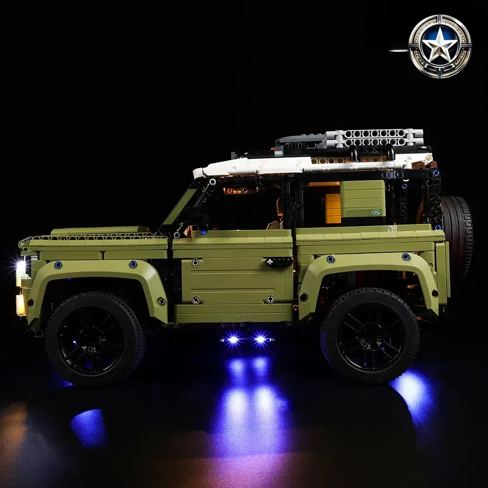 Land Rover Defender 42110 Compatible Light Kit Updated Version for Enhanced Vehicle Lighting Land Rover Defender 42110 Compatible Light Kit Updated Version for Enhanced Vehicle Lighting