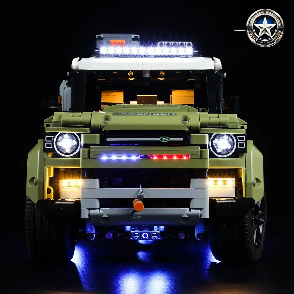 Land Rover Defender 42110 Compatible Light Kit Updated Version for Enhanced Vehicle Lighting Land Rover Defender 42110 Compatible Light Kit Updated Version for Enhanced Vehicle Lighting