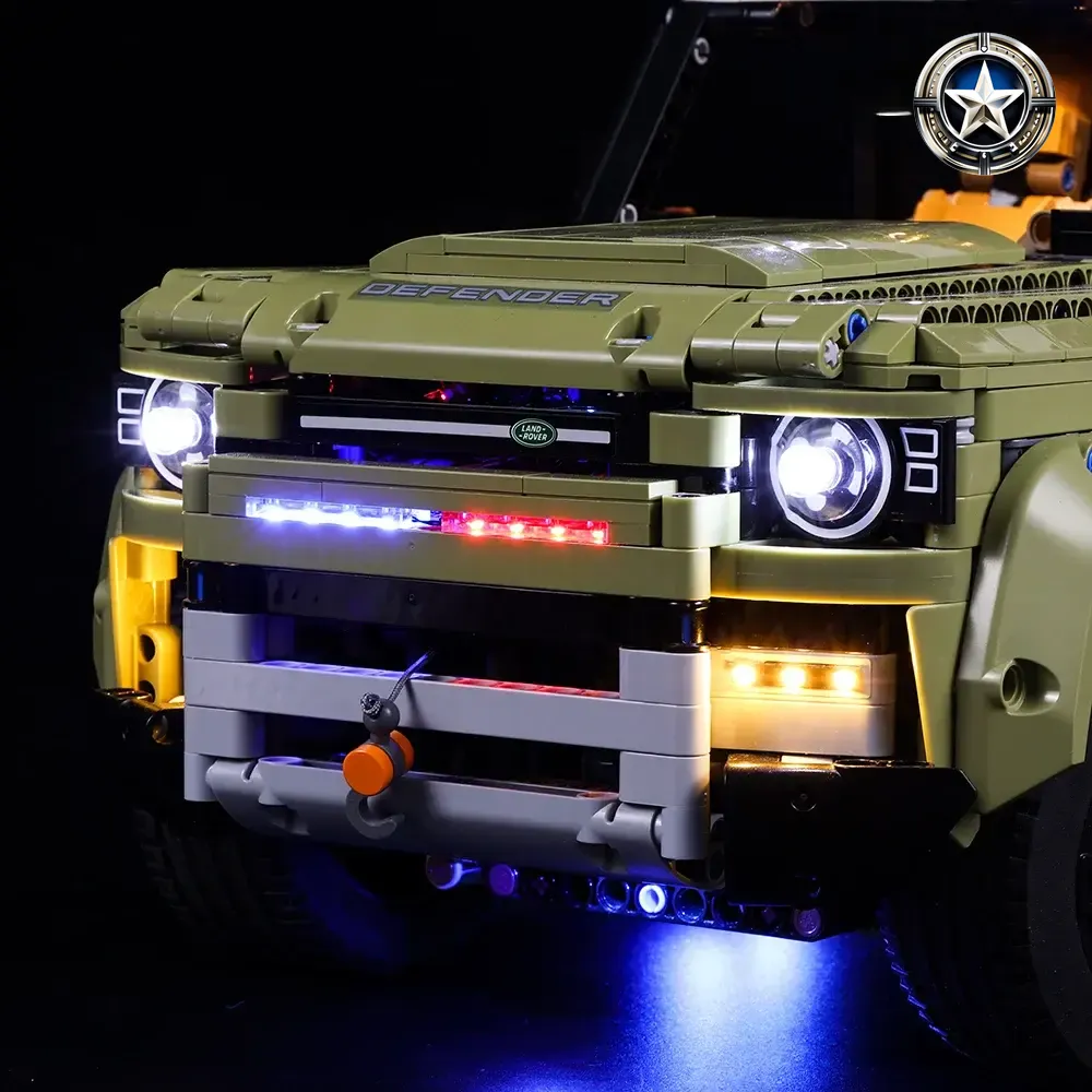 Land Rover Defender 42110 Compatible Light Kit Updated Version for Enhanced Vehicle Lighting Land Rover Defender 42110 Compatible Light Kit Updated Version for Enhanced Vehicle Lighting