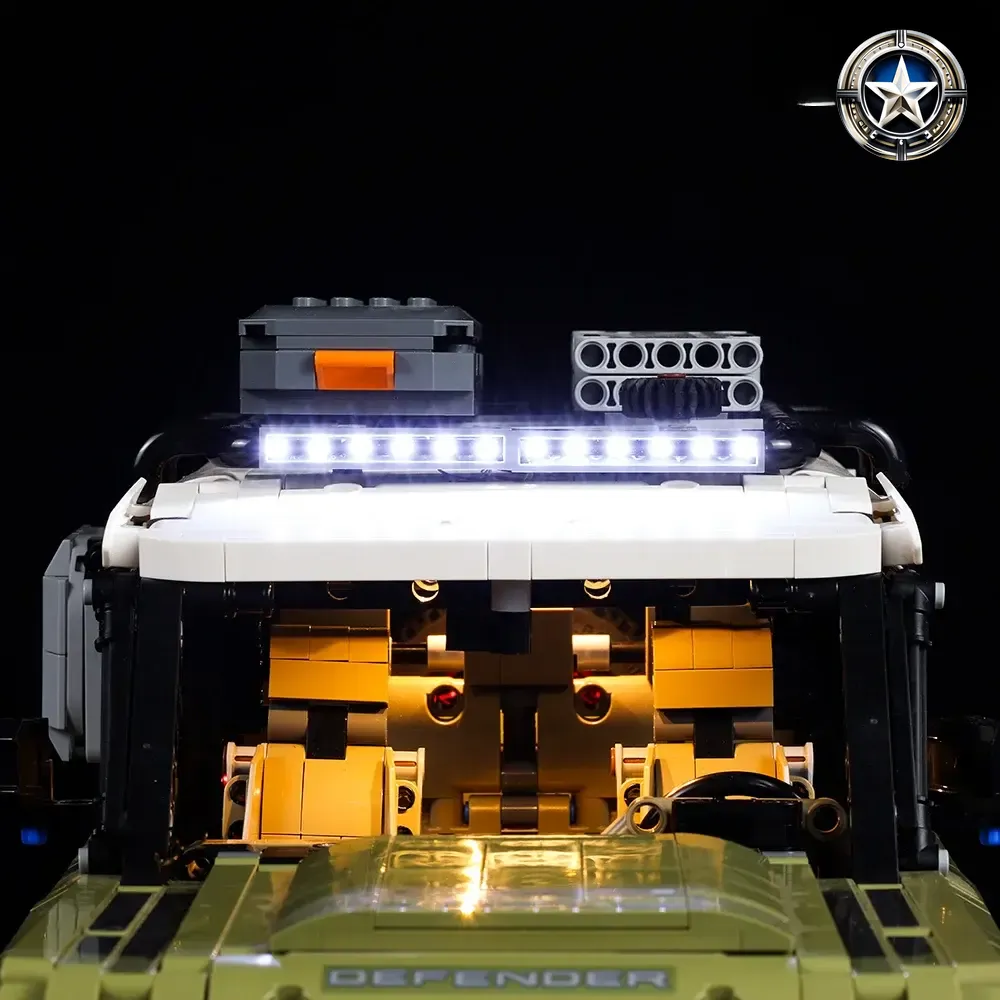 Land Rover Defender 42110 Compatible Light Kit Updated Version for Enhanced Vehicle Lighting Land Rover Defender 42110 Compatible Light Kit Updated Version for Enhanced Vehicle Lighting
