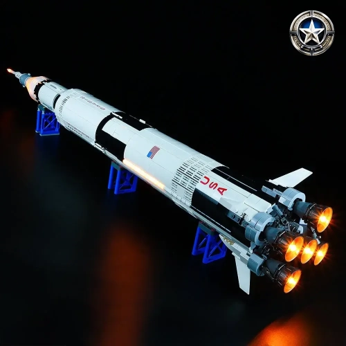 Light Kit for NASA Apollo Saturn V Lego 21309 Updated Version with Bright LEDs