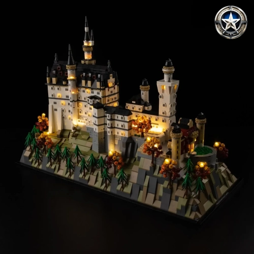Neuschwanstein Castle Lighting Kit Compatible with Lego 21063 Model Building Set