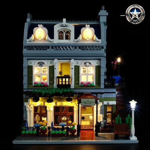 Light Kit for Parisian Style Restaurant Building Blocks 10243 Set
