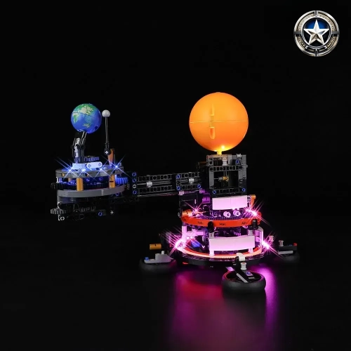 Light Kit for Lego Planet Earth Moon in Orbit Model 42179 Toy Set