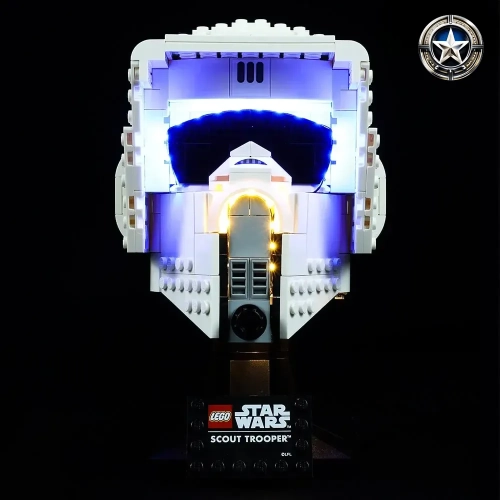 Scout Trooper Helmet Lighting Kit Compatible with Star Wars 75305 Model Building Set