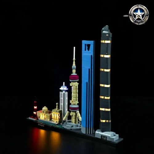Complete Lighting Kit for Shanghai Model 21039 Building Block Set Accessories