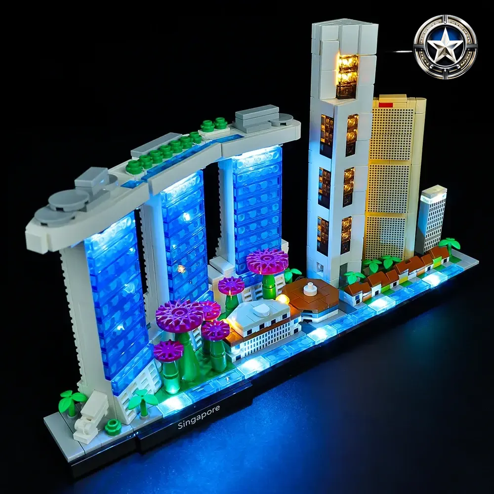 Singapore Light Kit Compatible Building Blocks Set 21057 Modular Assembly Toy Singapore Light Kit Compatible Building Blocks Set 21057 Modular Assembly Toy