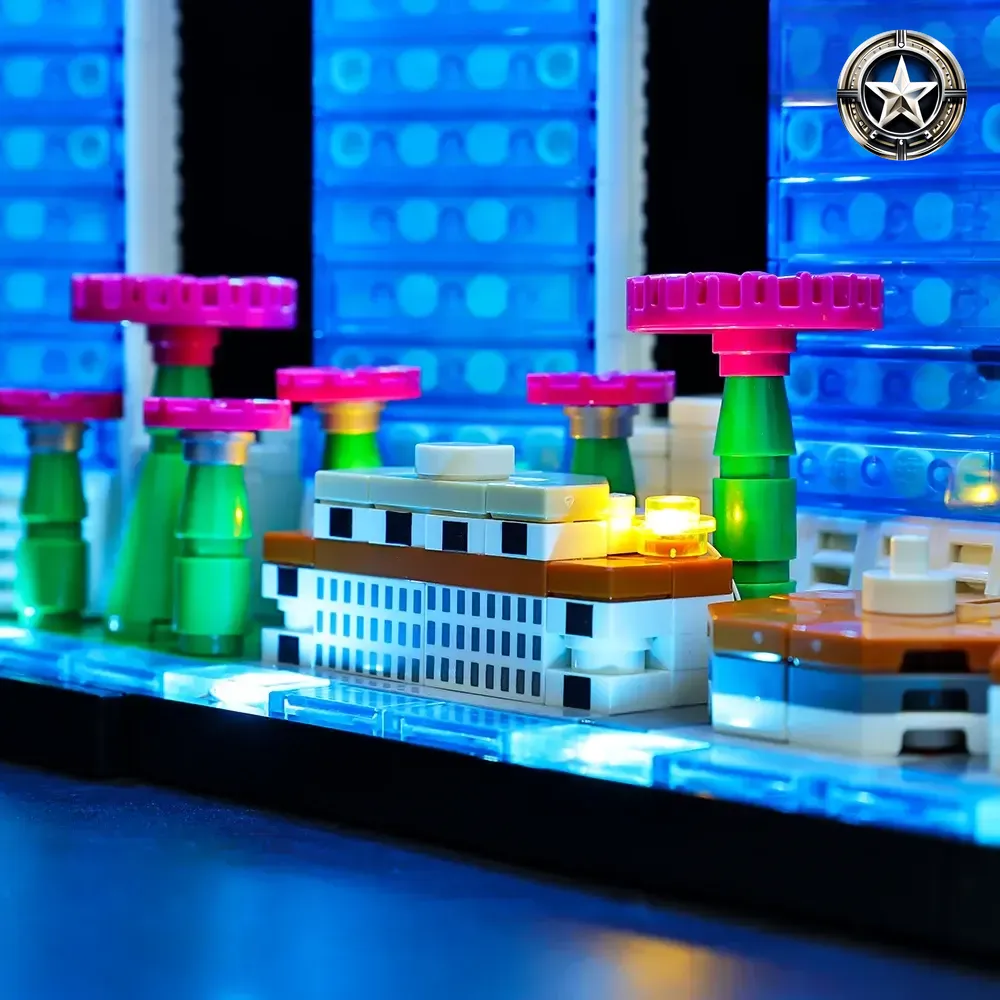 Singapore Light Kit Compatible Building Blocks Set 21057 Modular Assembly Toy Singapore Light Kit Compatible Building Blocks Set 21057 Modular Assembly Toy