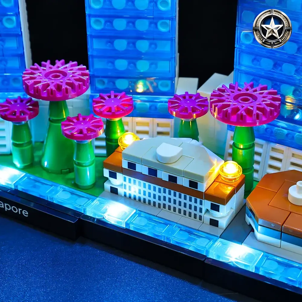 Singapore Light Kit Compatible Building Blocks Set 21057 Modular Assembly Toy Singapore Light Kit Compatible Building Blocks Set 21057 Modular Assembly Toy