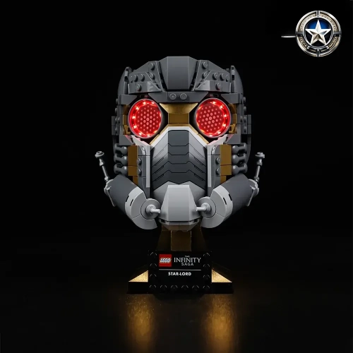 Star Lord Helmet Light Kit Compatible with 76251 Lego Set Build Accessory
