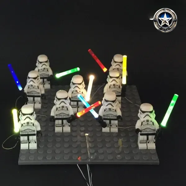 LED Light Sabers for Star Wars Minifigure Toys Pack of Five Lightsaber Sets LED Light Sabers for Star Wars Minifigure Toys Pack of Five Lightsaber Sets