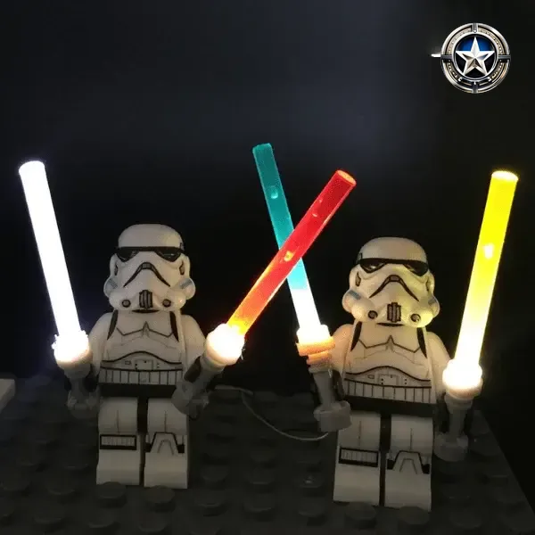 LED Light Sabers for Star Wars Minifigure Toys Pack of Five Lightsaber Sets LED Light Sabers for Star Wars Minifigure Toys Pack of Five Lightsaber Sets