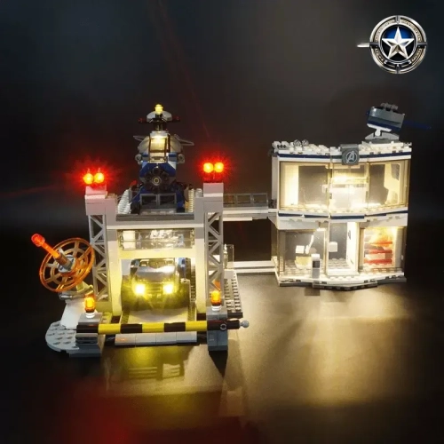 Avengers Compound Battle Light Kit Compatible for Building Block Set 76131