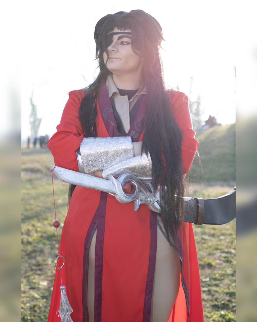 Heaven Official's Blessing Hua Cheng Crimson Rain Sought Flower Cosplay Costume photo review