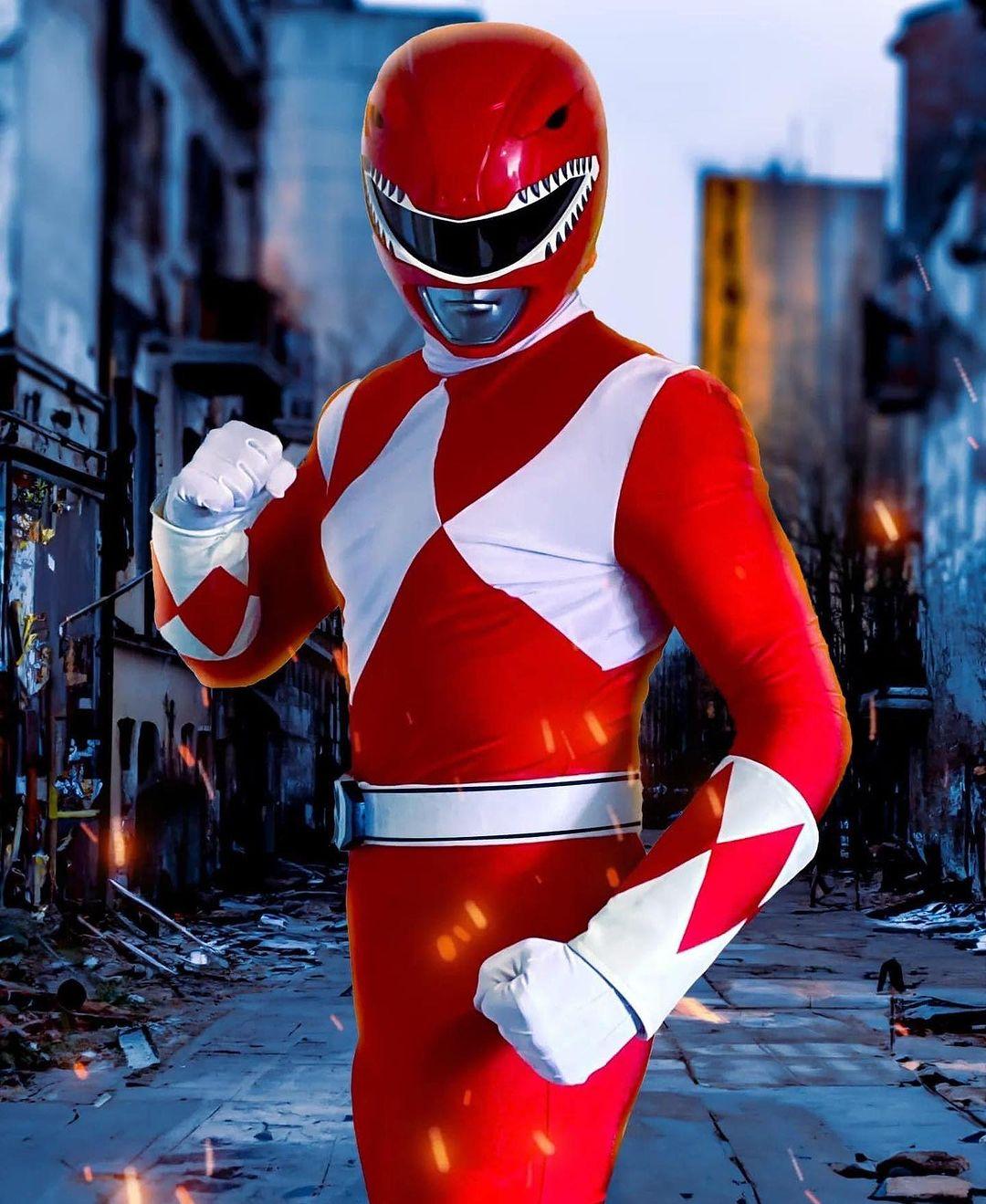 Red Ranger Costume from Mighty Morphin Power Rangers - Cosplay Outfit Excluding Boots photo review