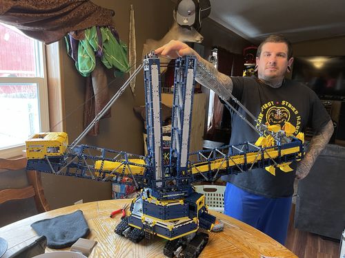 4587PCS Remote Control Bucket Wheel Excavator Construction Building Blocks Set photo review