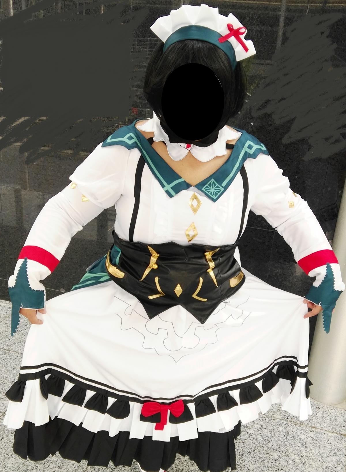 Genshin Impact NPC Katherine Cosplay Costume photo review